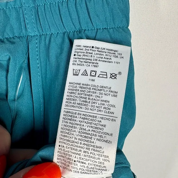 NWT Athleta Mesh Racer Run Athletic Short 4” in Teal/Dark Blue. Small - Picture 8 of 8